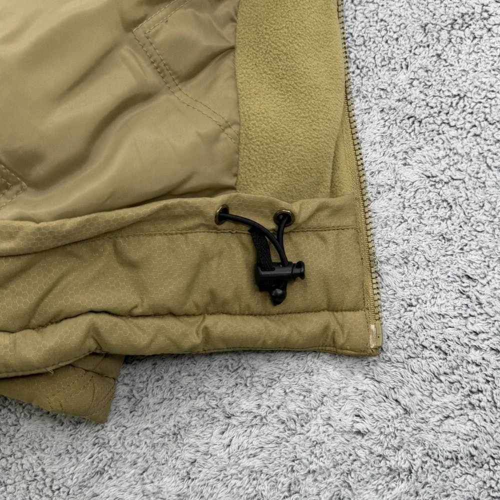 ENYCE Jacket Mens 3XL Tan Quilted Puffer Coat Full Zip Streetwear Y2K Vintage